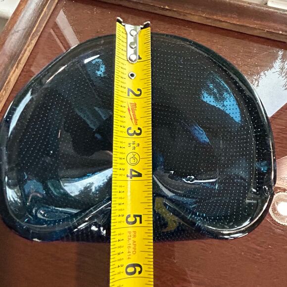 Blenko Vintage Cobalt Blue Controlled Bubble Art Glass Bowl or Ashtray - Picture 15 of 16